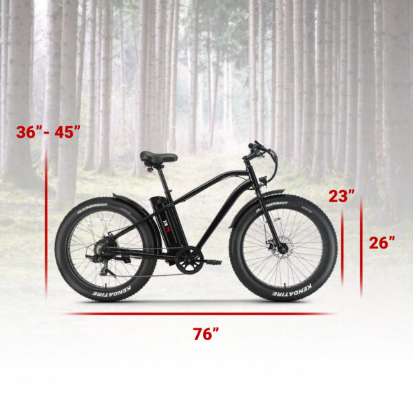 Size Infographic XR-75 eBike